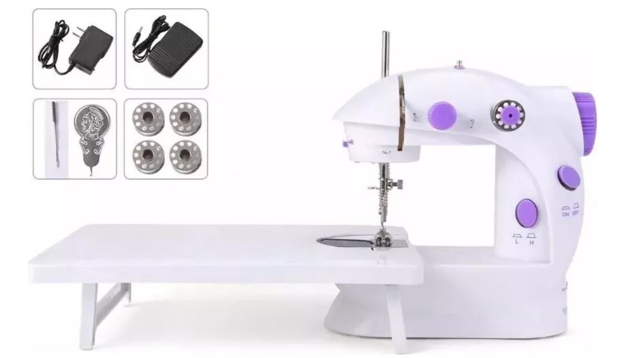 Mini Maquina Coser Portatil Con Mesa